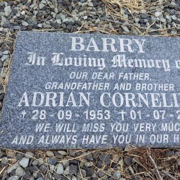 BARRY Adrian Cornelius 1953-2011