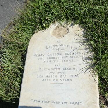BLUNDELL Henry Caslon -1897 &amp; Elizabeth Maria -1901