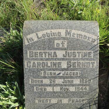 BERNDT Bertha Justine Caroline nee JAGER 1869-1944