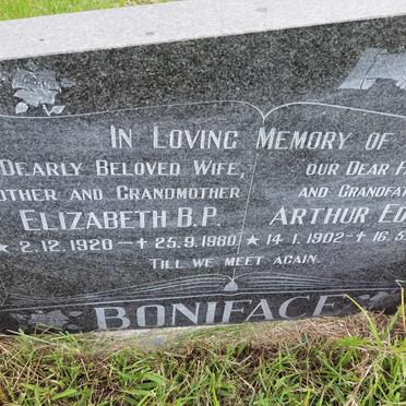 BONIFACE Arthur Edwin 1902-1987 &amp; Elizabeth B.P. 1920-1980