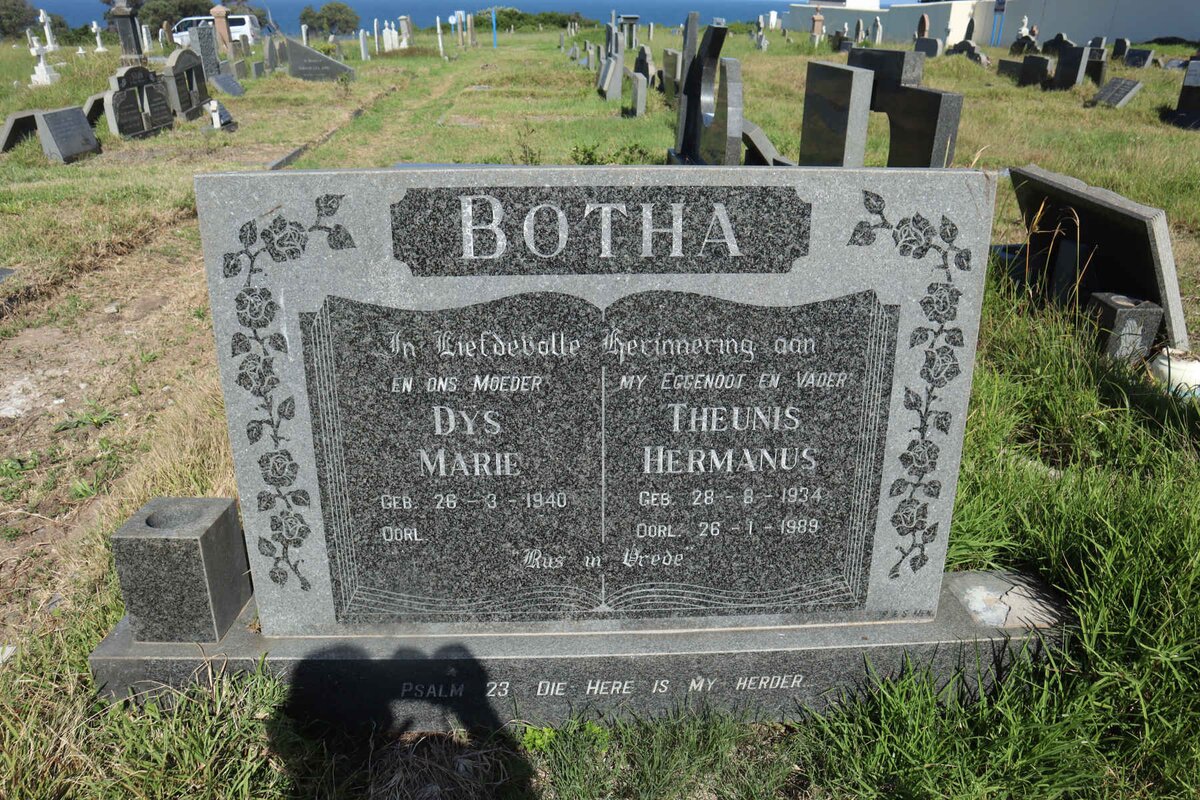 BOTHA Theunis Hermanus 1934-1989 & Dys Marie 1940-