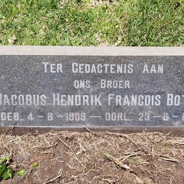 BOTHA Jacobus Hendrik Francois 1909-1967