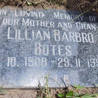 BOTES Lillian Barbro 1908-1992
