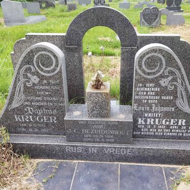 BEZUIDENHOUT J.C. 1902-1988 :: KRUGER Louis Johannes 1932-2008 & Daphne 1933-1987