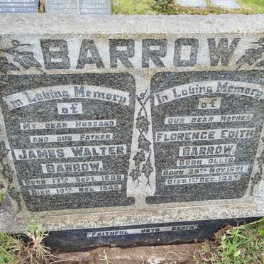 BARROW James Walter 1889-1943 &amp; Florence Edith OLLIS 1891-1957
