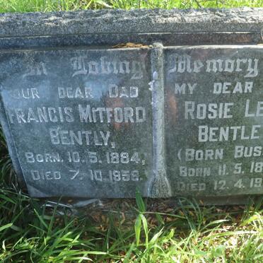 BENTLEY Francis Mitford 1884-1959 &amp; Rosie Lena BUSSE 1894-1939