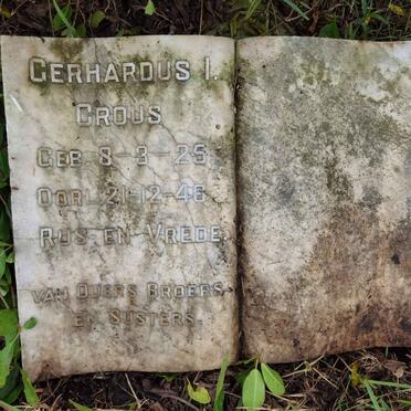 CROUS Gerhardus I. 1925-1946
