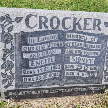 CROCKER Sidney 1918-1966 &amp; Enette 1923-2004