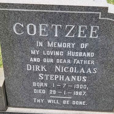 COETZEE Dirk Nicolaas Stephanus 1900-1967