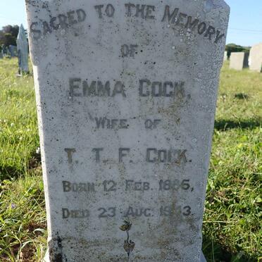 COCK Thomas Toy Frederic -1920 &amp; Emma 1885-1943