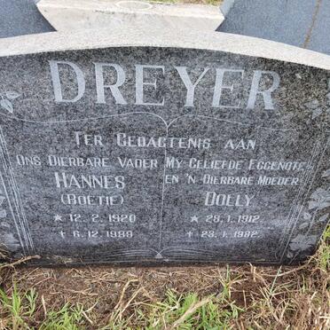 DREYER Hannes 1920-1989 &amp; Dolly 1912-1982