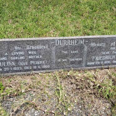 DURRHEIM Friedrich 1896-1973 &amp; Hulda PEINKE 1893-1968