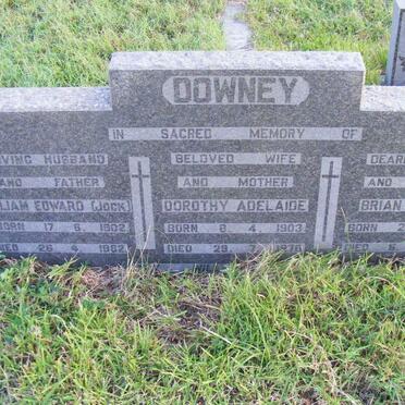 DOWNEY William Edward 1902-1982 &amp; Dorothy Adelaide 1903-1970