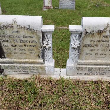 DREYER Rudolph P.G. 1851-1934 &amp; Anna M. VAN DE VYVER 1851-1934