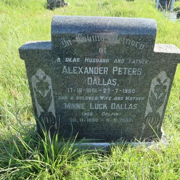 DALLAS Alexander Peters 1881-1950 &amp; Minnie Luck GALPIN 1890-1953