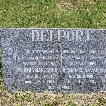 DELPORT Hermanus Stephanus 1910-1981 &amp; Martha Margaretha 1909-1984