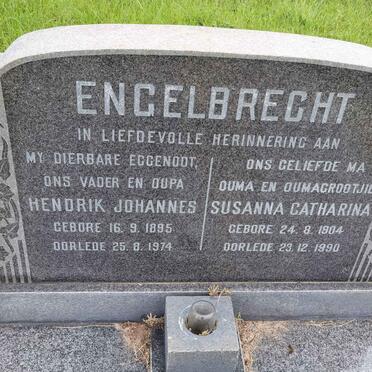 ENGELBRECHT Hendrik Johannes 1895-1974 &amp; Susanna Catharina 1904-1990