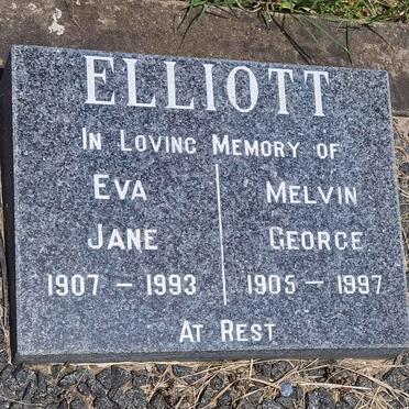 ELLIOTT Melvin George 1905-1997 &amp; Eva Jane 1907-1993