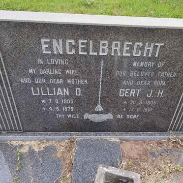 ENGELBRECHT Gert J.H. 1906-1981 &amp; Lillian D. 1905-1975