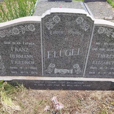 FLUGEL Franz Hermann Friedrich 1885-1973 &amp; Therese Elizabeth 1900-1970