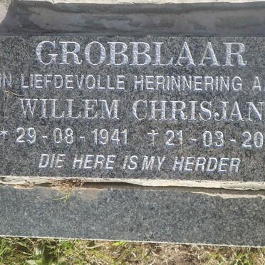 GROBBLAAR Willem Chrisjan 1941-2012