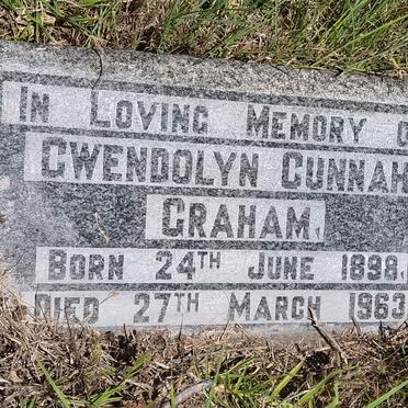 GRAHAM Gwendolyn Cunnah 1898-1963