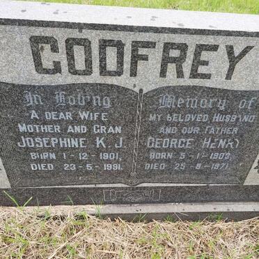 GODFREY George Henry 1903-1971 &amp; Josephine K.J. 1901-1991
