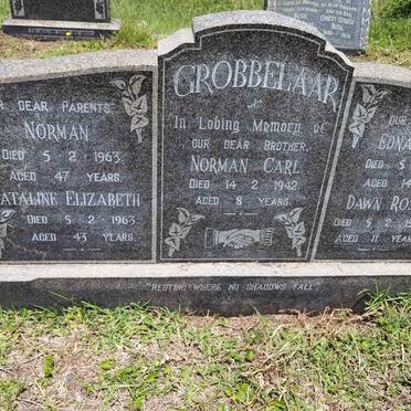 GROBBELAAR Norman -1963 &amp; Nataline Elizabeth -1963 :: GROBBELAAR Edna  Norma -1963 :: GROBBELAAR Dawn Rosemary -1963 :: GROBBELAAR Norman Carl -1942