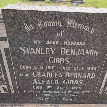 GIBBS Stanley Benjamin 1916-1959 :: GIBBS Charles Bernard Alfred -1968