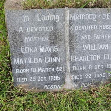GUNN William Charlton 1916-199? & Edna Mavis Matilda 1921-1995