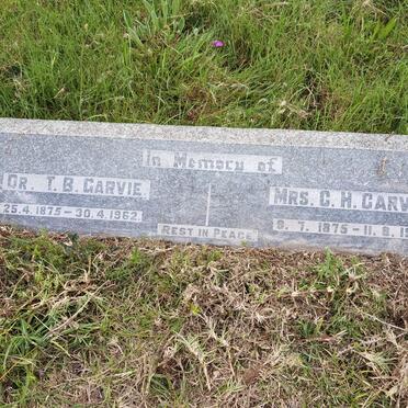 GARVIE T.B. 1875-1962 &amp; C.H. 1875-1956