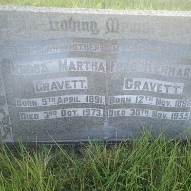 GRAVETT Fred Kennard 1886-1955 &amp; Rhoda Martha 1891-1973