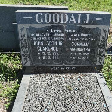 GOODALL John Arthur Clarence 1929-1983 &amp; Cornelia Magrietha 1930-2018