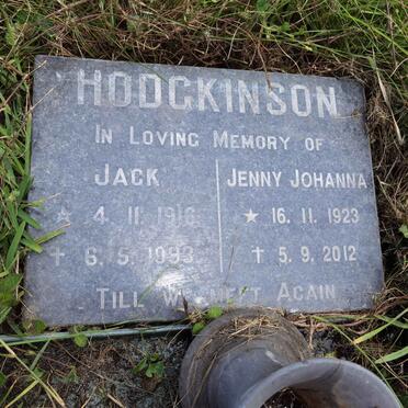 HODGKINSON Jack 1916-1993 &amp; Jenny Johanna 1923-2012