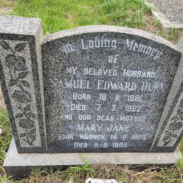 HURN Samuel Edward 1881-1962 &amp; Mary Jane WARREN 1903-1995