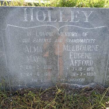 HOLLEY Melbourne Eugene Afford 1912-1990 &amp; Alma May 1918-1991
