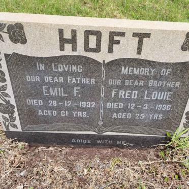 HOFT Emil F. -1932 :: HOFT Fred Louie -1936