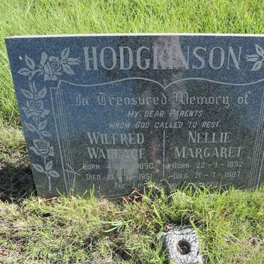 HODGKINSON Wilfred Wallace 1890-1951 &amp; Nellie Margaret 1892-1987