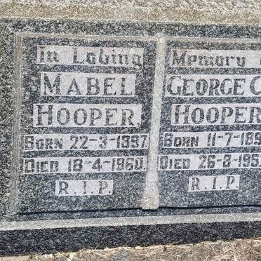 HOOPER George C.F. 1891-1962 & Mabel 1897-1960
