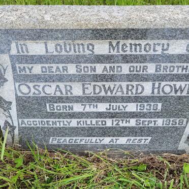 HOWE Oscar Edward 1938-1958