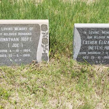 HOFT Jonathan 1904-1968 &amp; Esther Elizabeth MARKUS 1908-1965