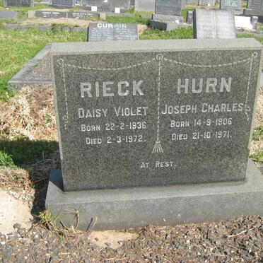 HURN Joseph Charles 1906-1971 :: RIECK Daisy Violet 1936-1972