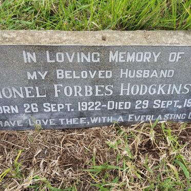 HODGKINSON Lionel Forbes 1922-1959