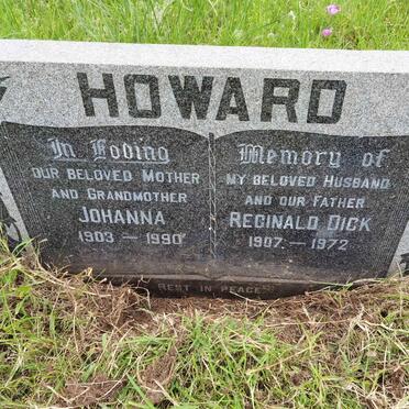 HOWARD Reginald Dick 1907-1972 &amp; Johanna 1903-1990