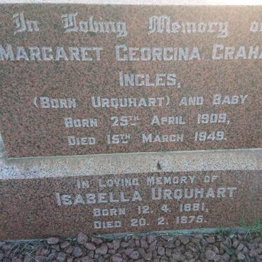 INGLES Margaret Georgina Graham nee URQUHART 1909-1949 :: URQUHART Isabella 1881-1975
