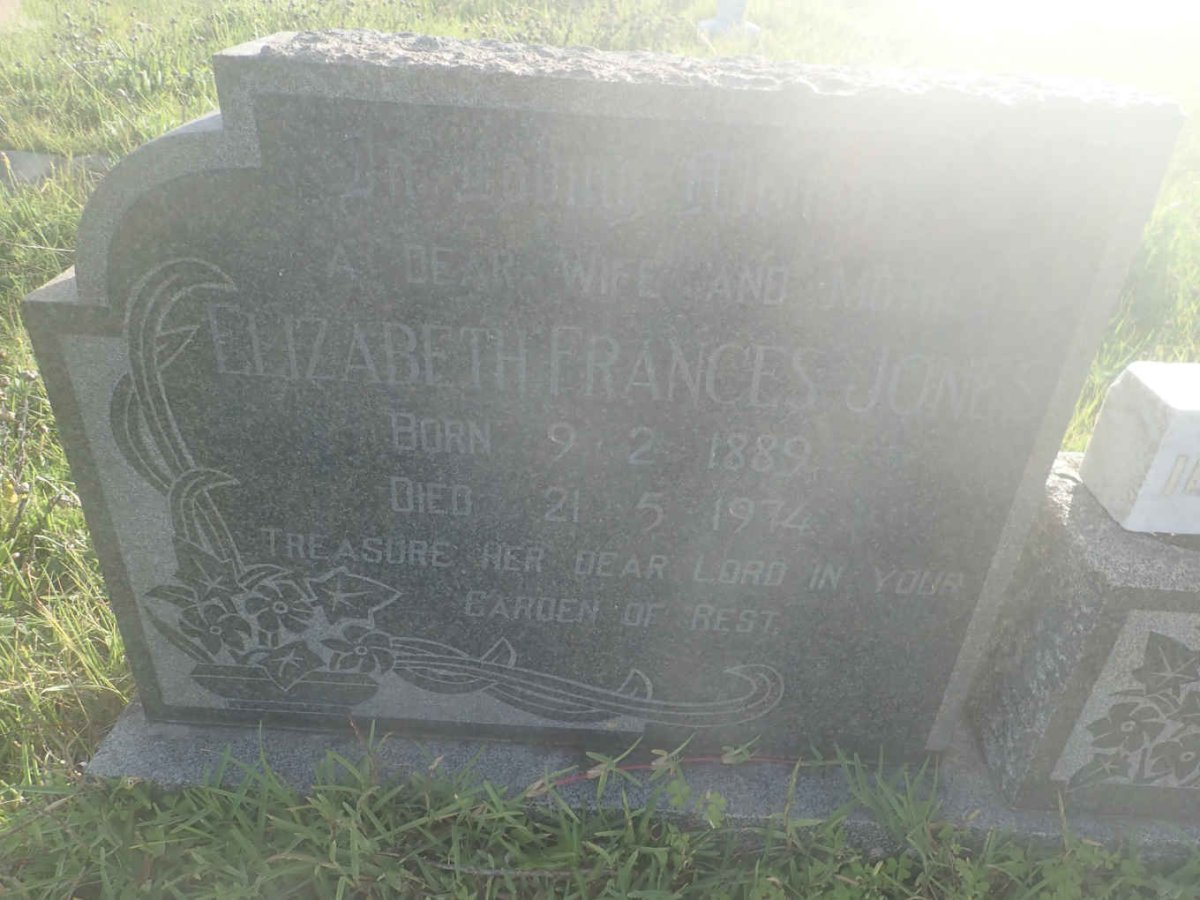 JONES Elizabeth Frances 1889-1974