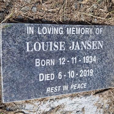 JANSEN Louise 1934-2019