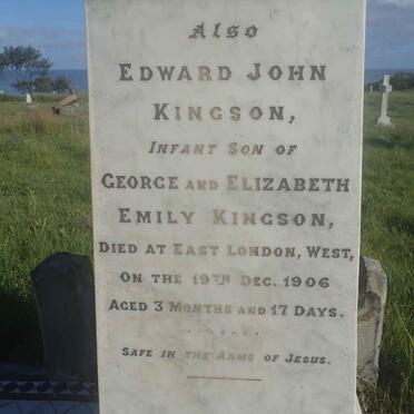 KINGSON Edward John -1906