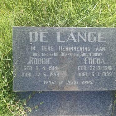 LANGE Robbie, de 1914-1999 &amp; Freda 1918-1999