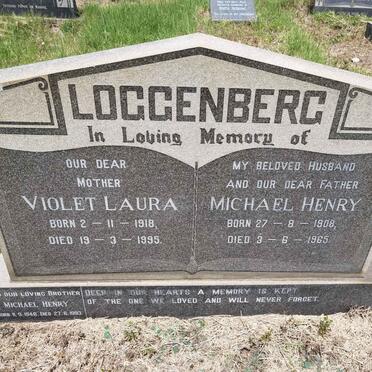 LOGGENBERG Michael Henry 1908-1965 &amp; Violet Laura 1918-1995 :: LOGGENBERG Michael Henry 1946-1993